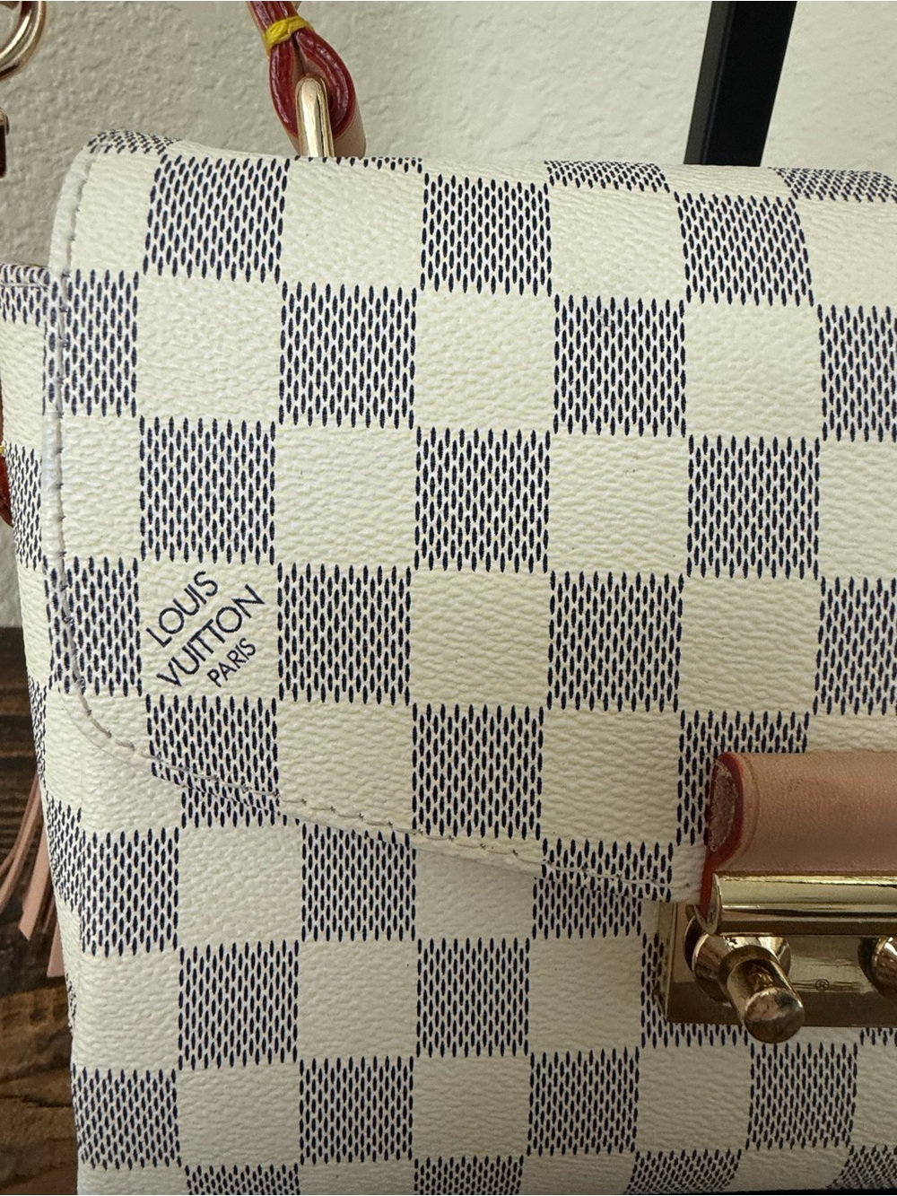 Chic L Damier Inspired Fashion Crossbody | Top Handle | Pink Interior | 1:1 - Picture 2 of 11
